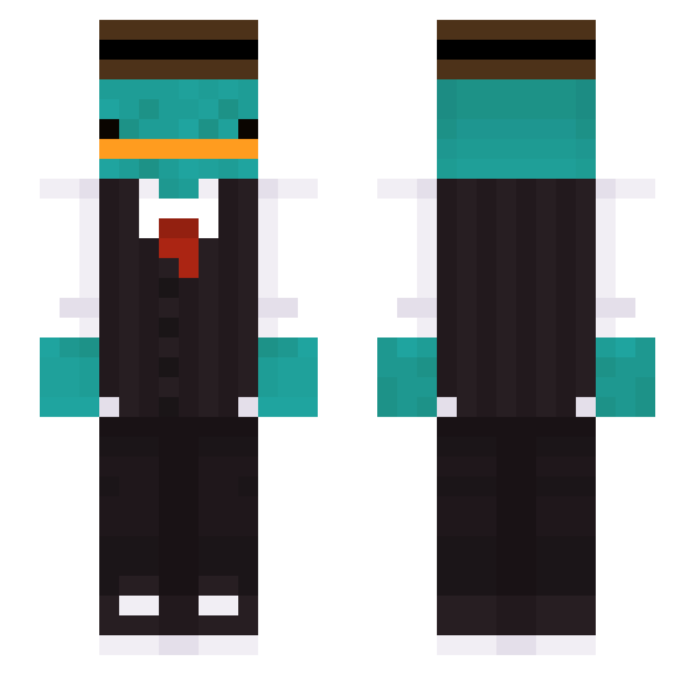 Mr_Bin_Cool Minecraft skin, front and back view