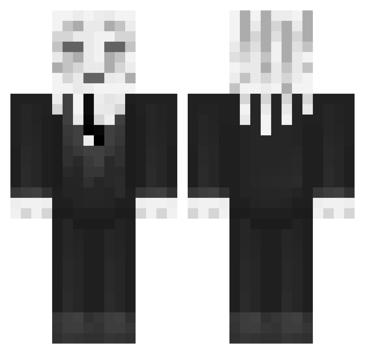 xXxLeafxXx Minecraft skin, front and back view
