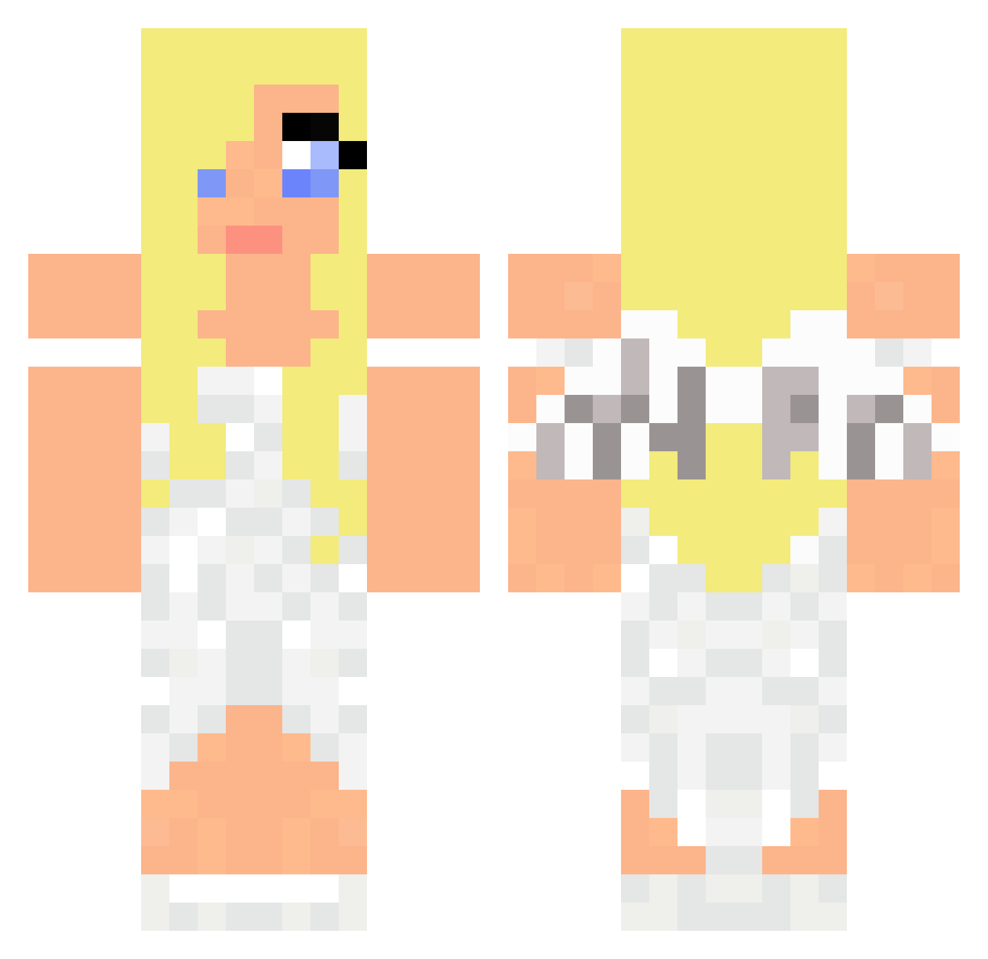 Jesselyn Minecraft skin, front and back view