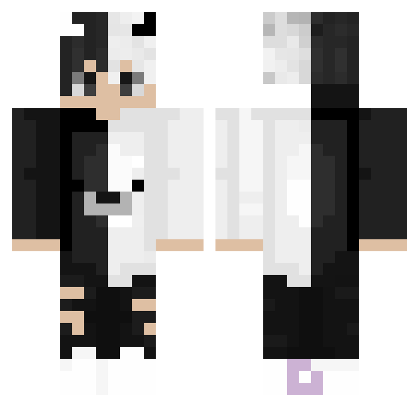 Waga_ Minecraft skin, front and back view