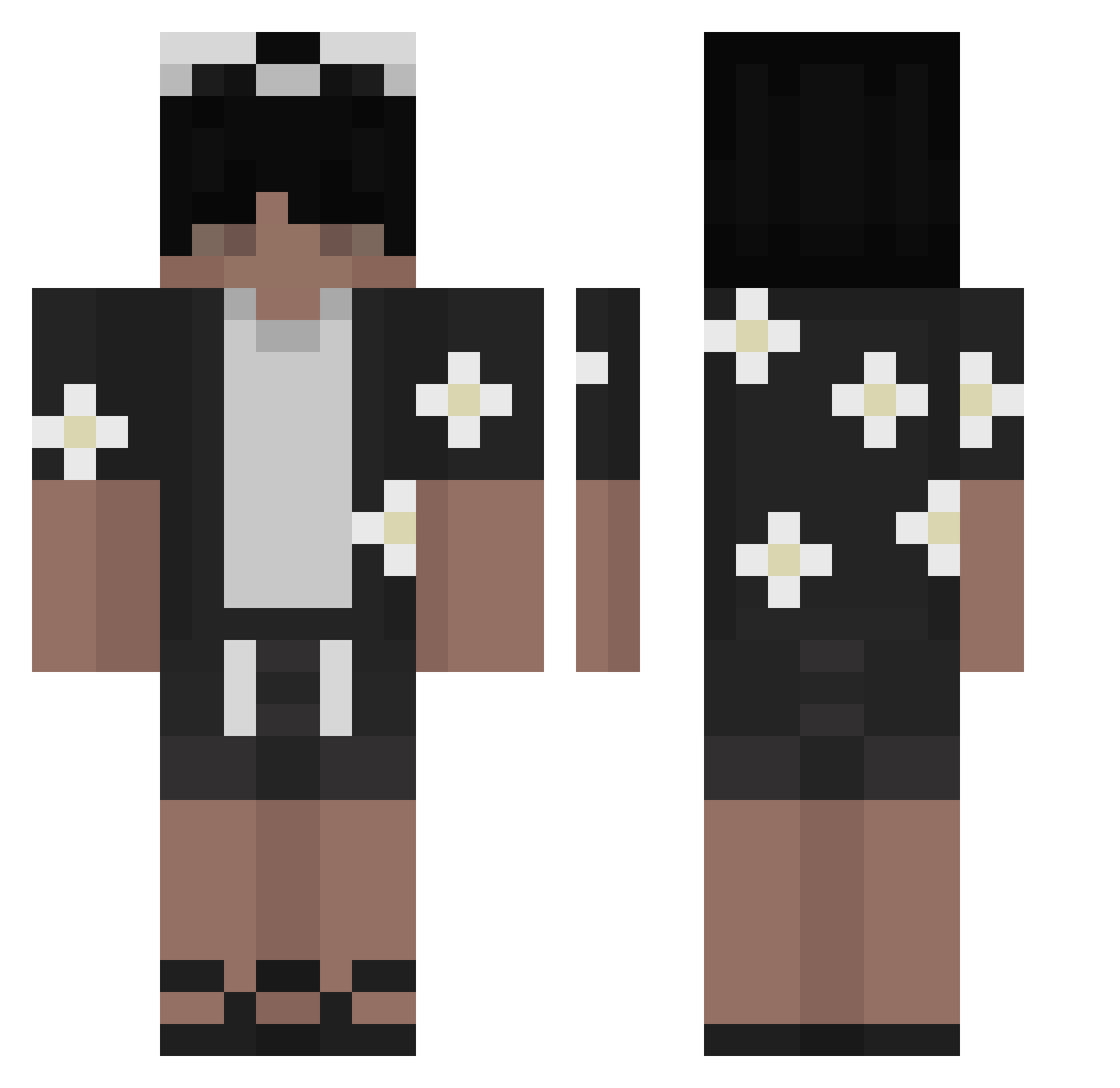 frejp Minecraft skin, front and back view