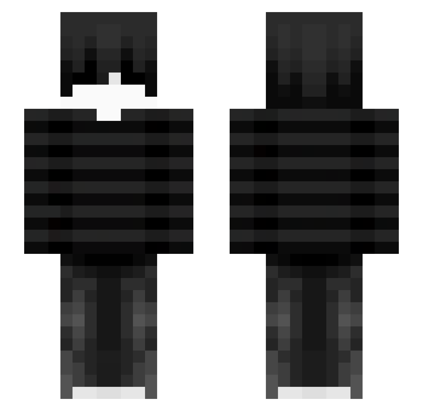 x2blur Minecraft skin, front and back view