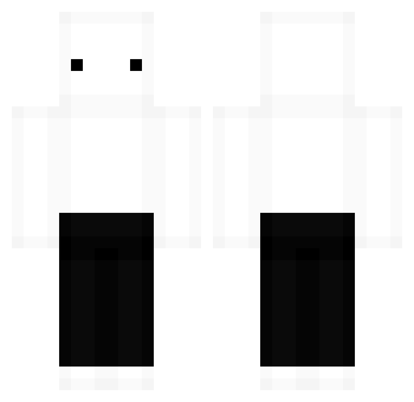 RichWhiteN Minecraft skin, front and back view