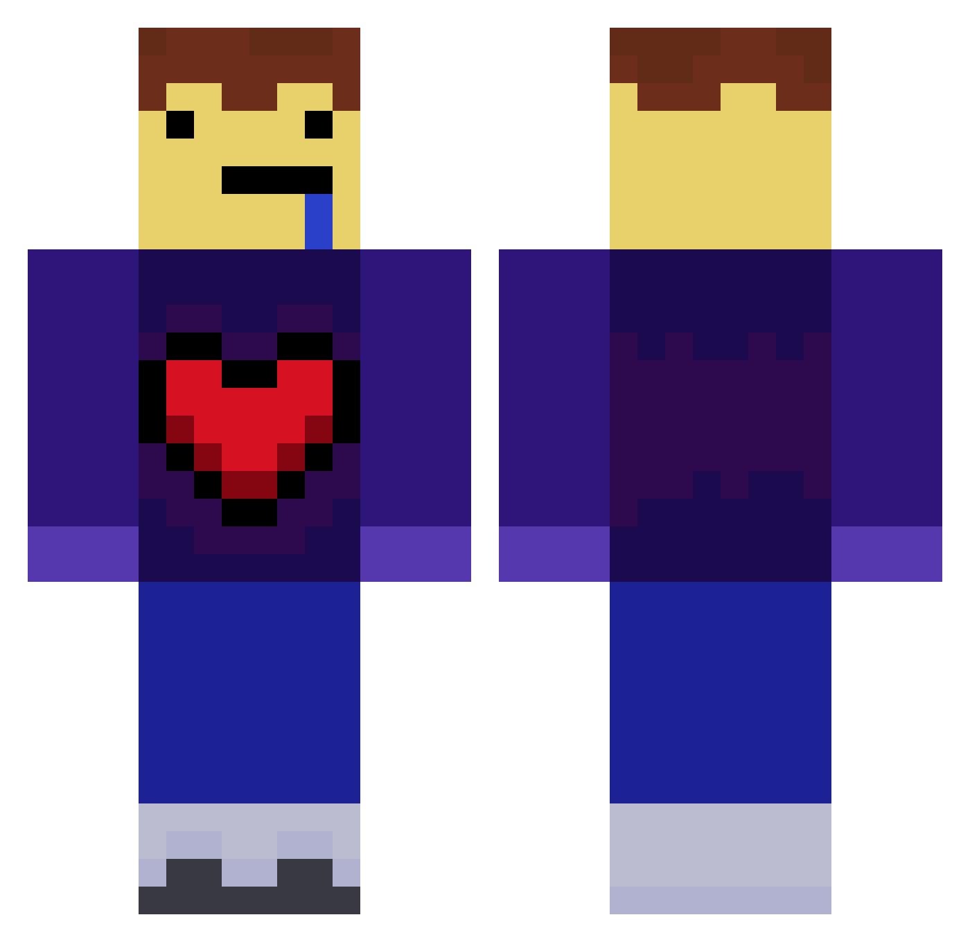 henrycjd Minecraft skin, front and back view