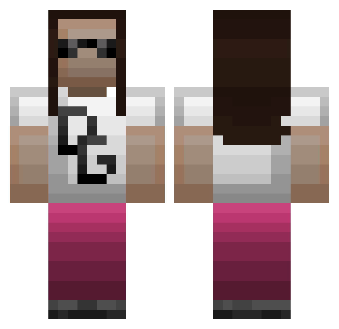 Romek2169 Minecraft skin, front and back view