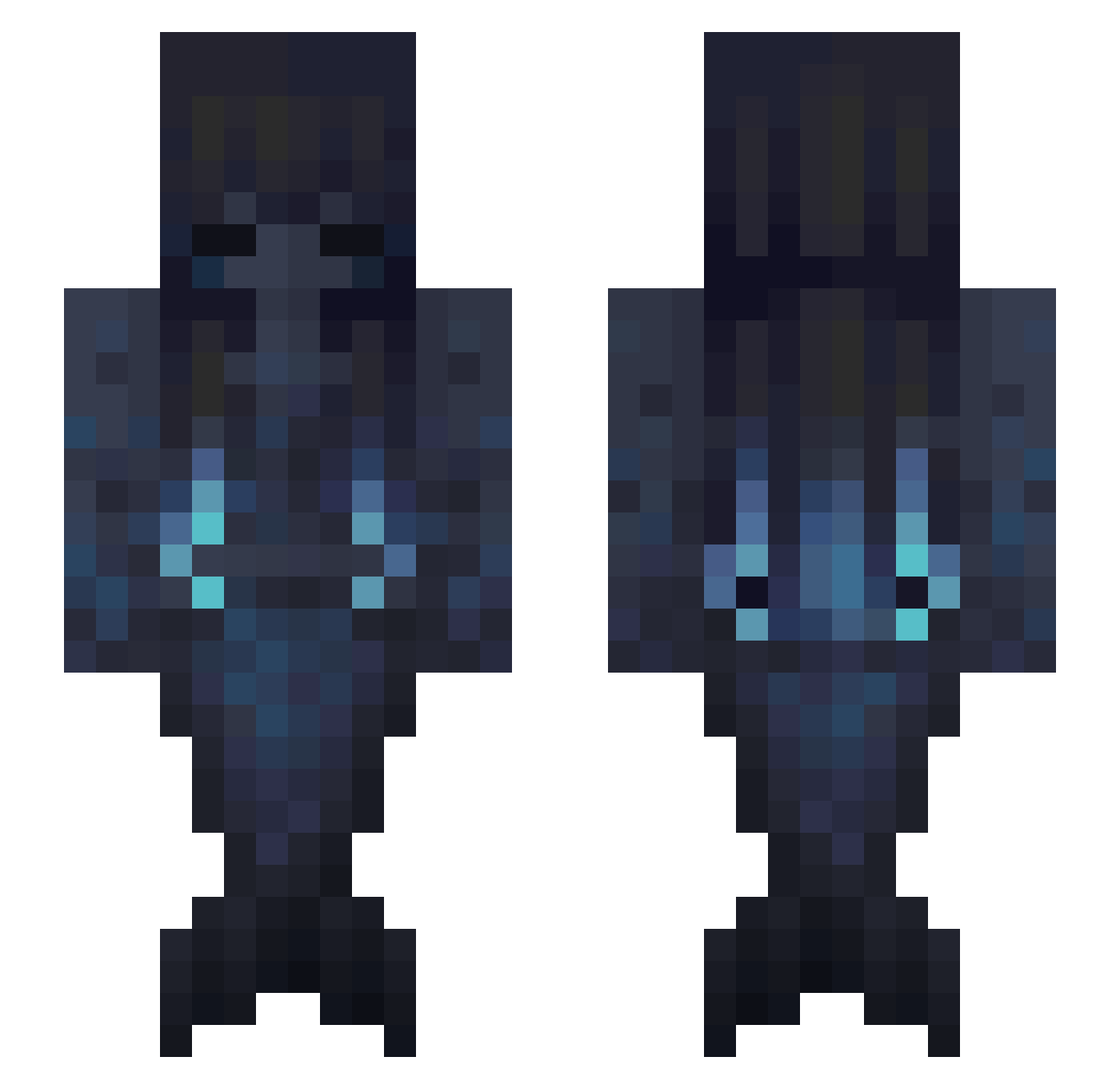 aniebap Minecraft skin, front and back view