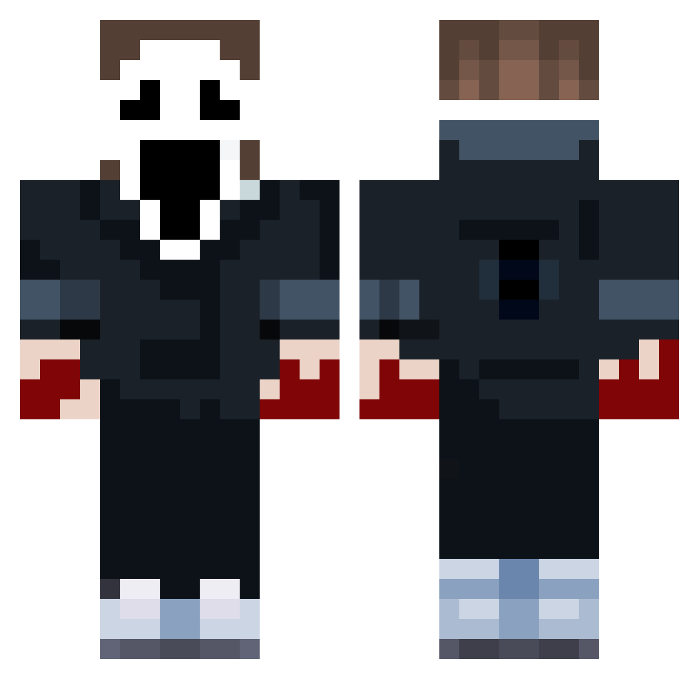 HurricanexX Minecraft skin, front and back view