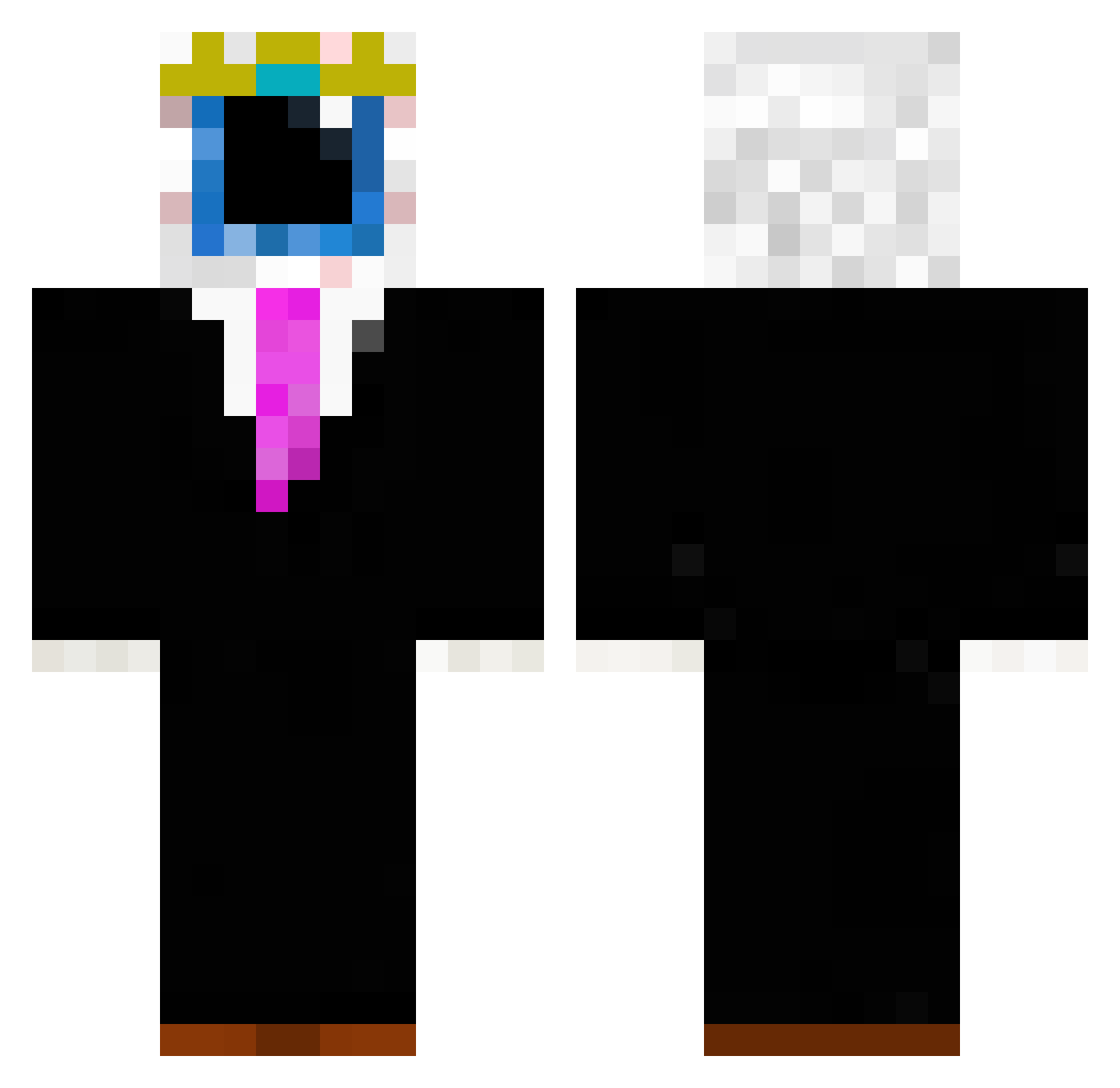 Changy_YT Minecraft skin, front and back view