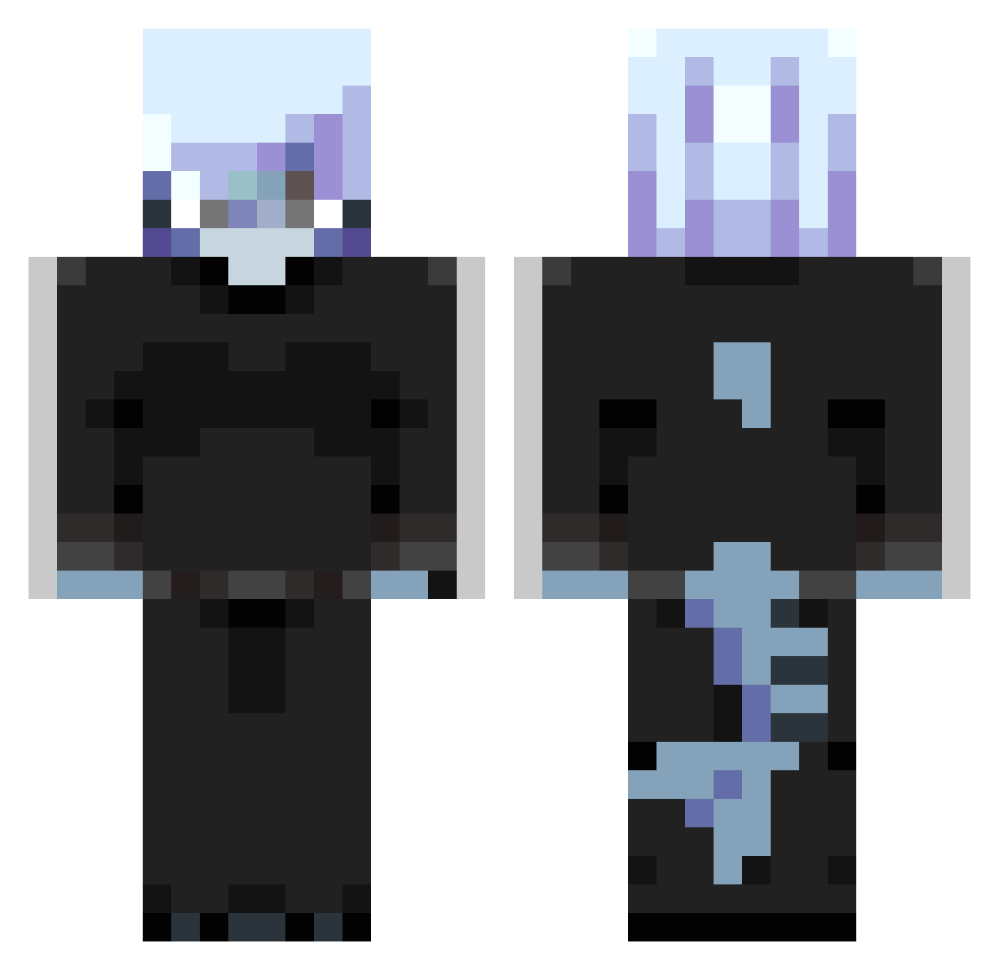 Aj_Siekiera Minecraft skin, front and back view