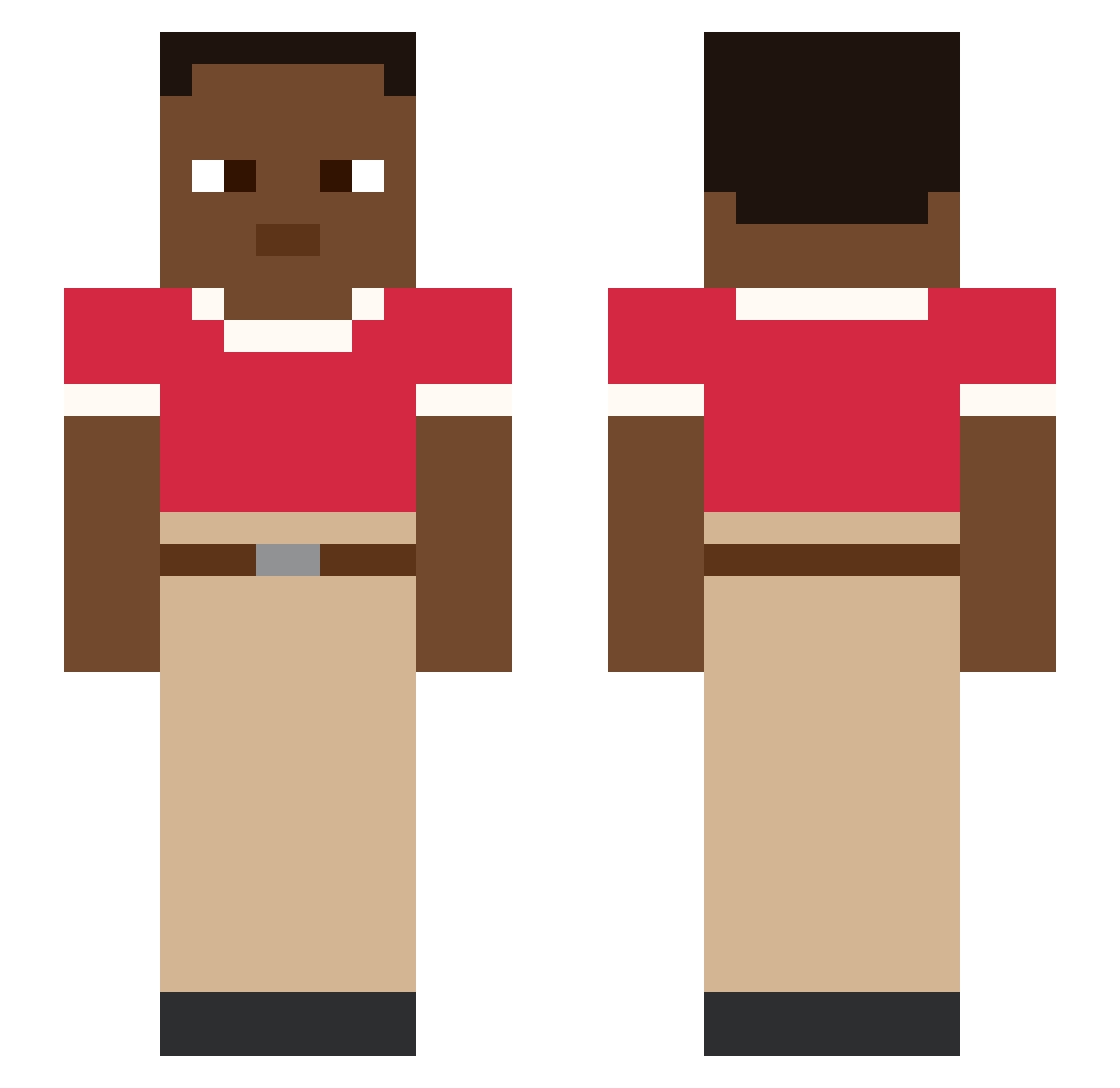 SHUPPA_cabra Minecraft skin, front and back view