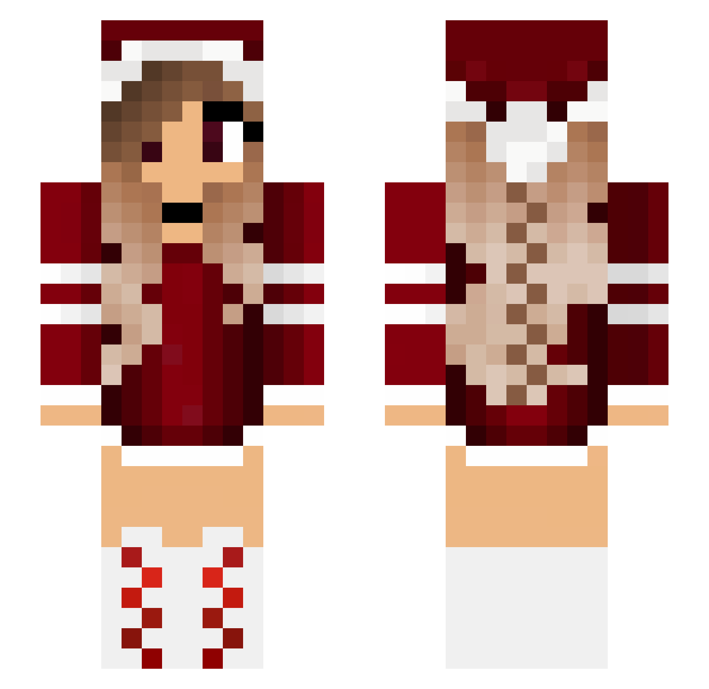 UwUSandyQT Minecraft skin, front and back view