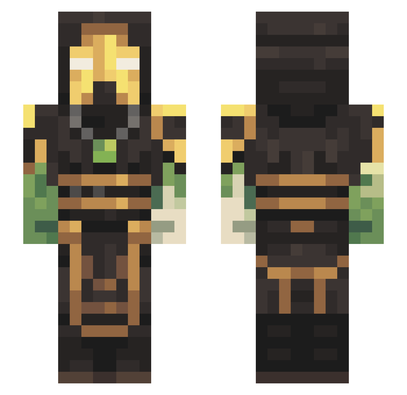 Ardor Minecraft skin, front and back view