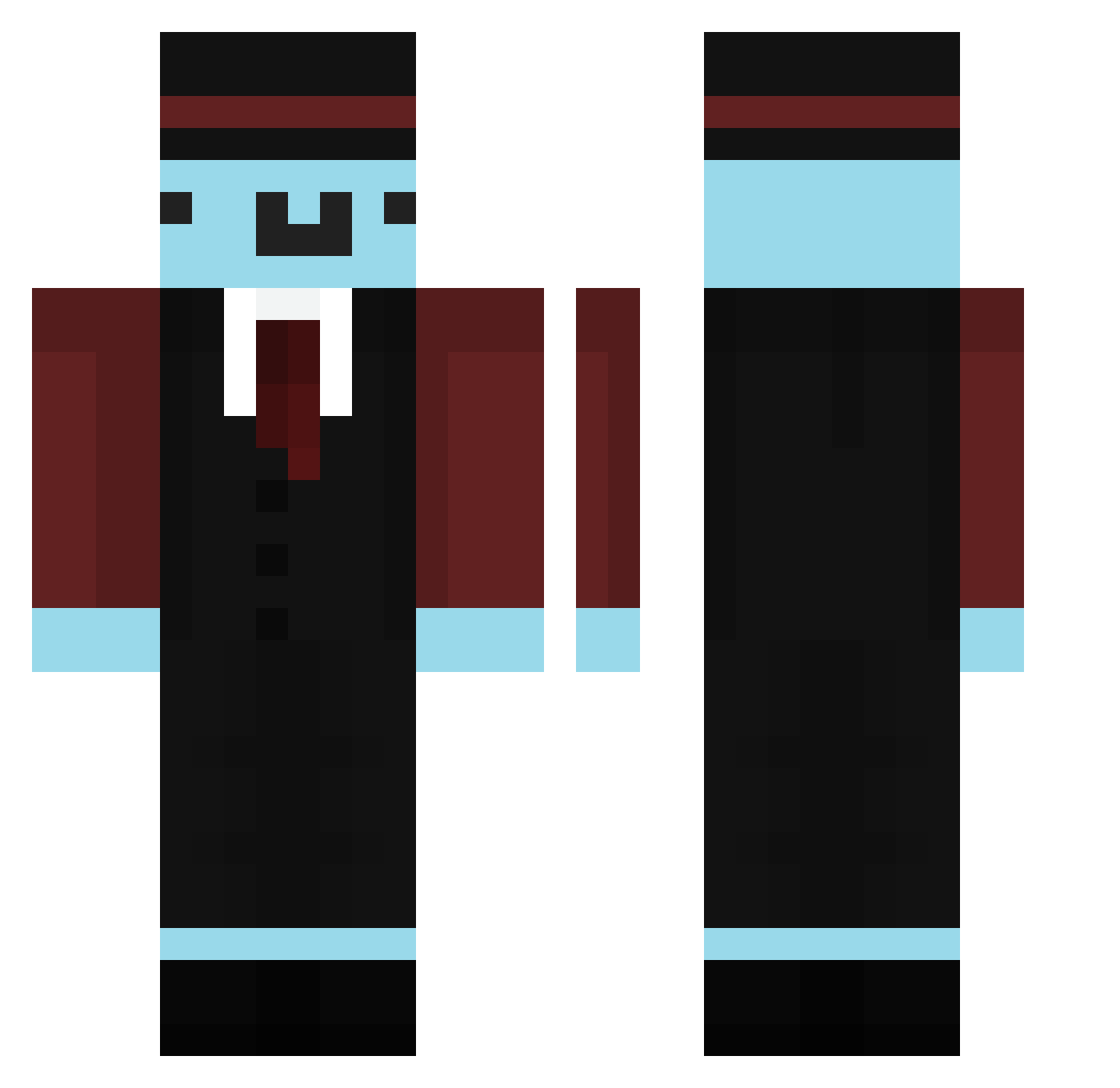 skigame_57 Minecraft skin, front and back view