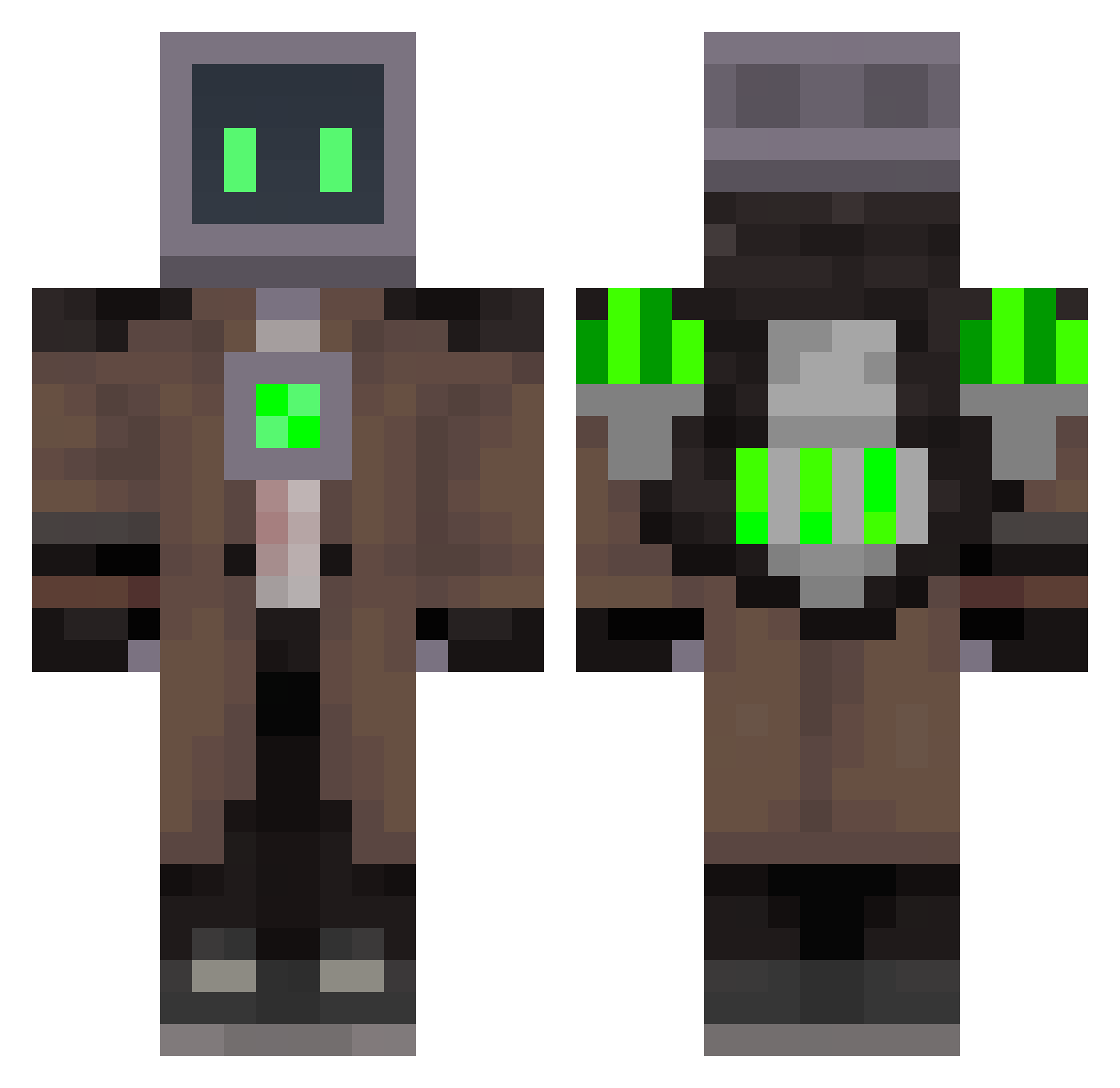 Shadow_W4LKR_ Minecraft skin, front and back view