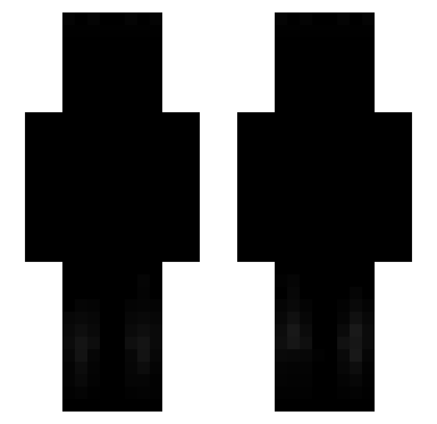 Recayed Minecraft skin, front and back view