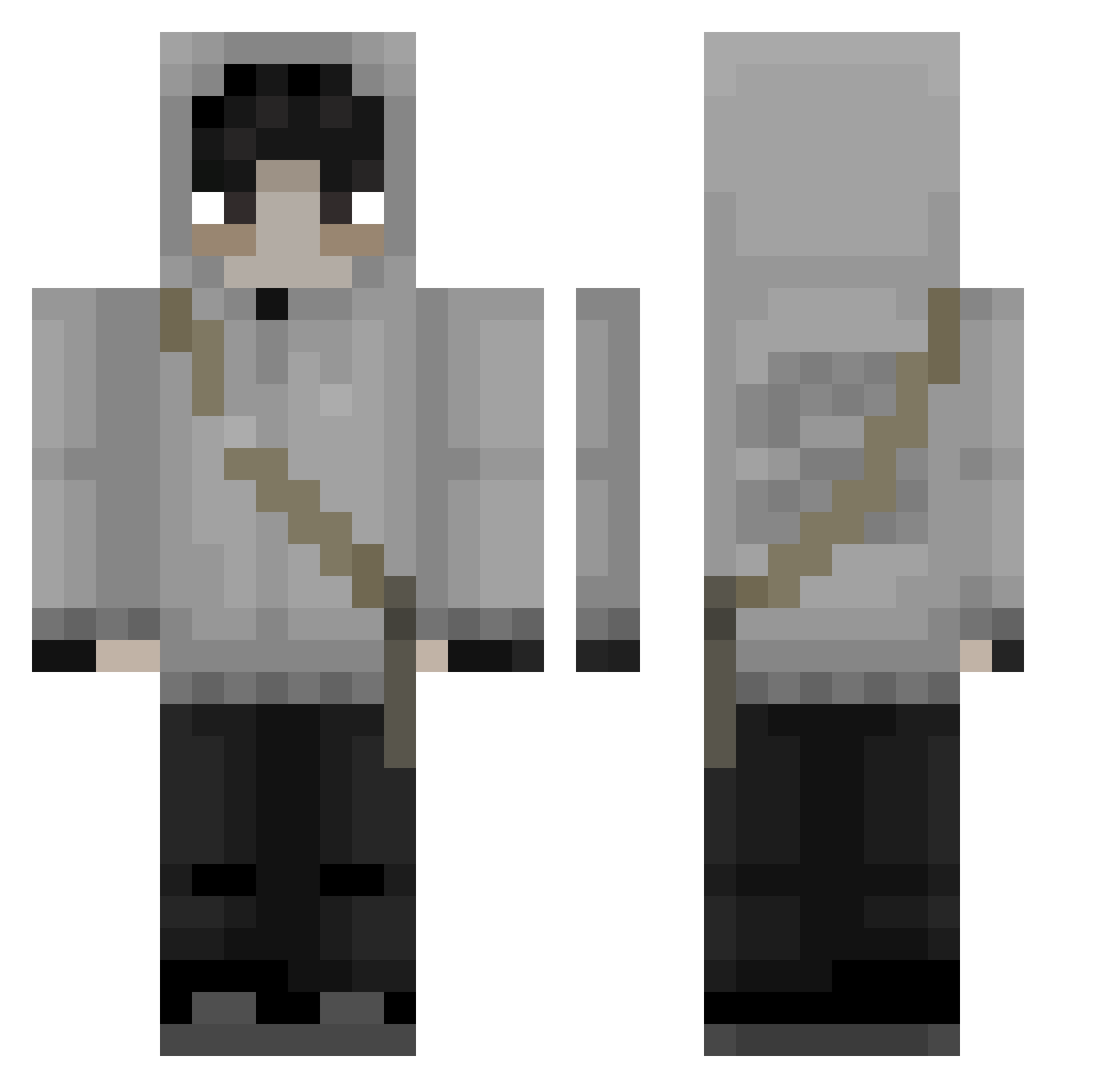 Itz_Maksiu6996 Minecraft skin, front and back view