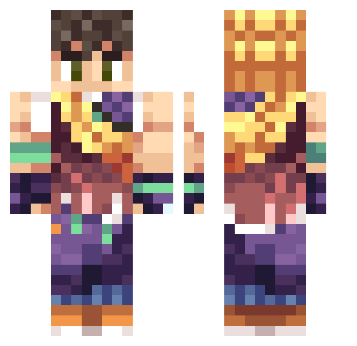 Raphale_YT Minecraft skin, front and back view