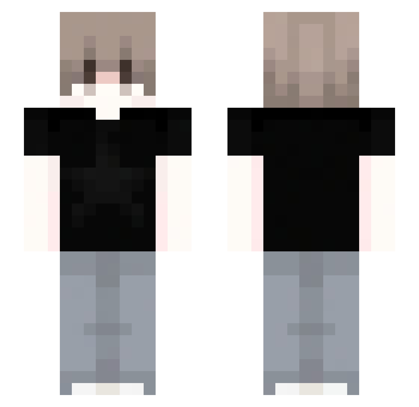 yohda Minecraft skin, front and back view