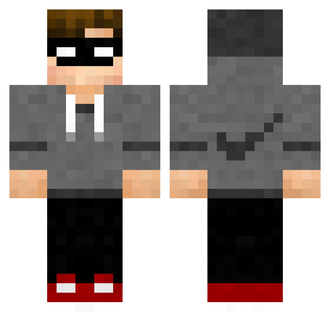 Siraj2012 Minecraft skin, front and back view