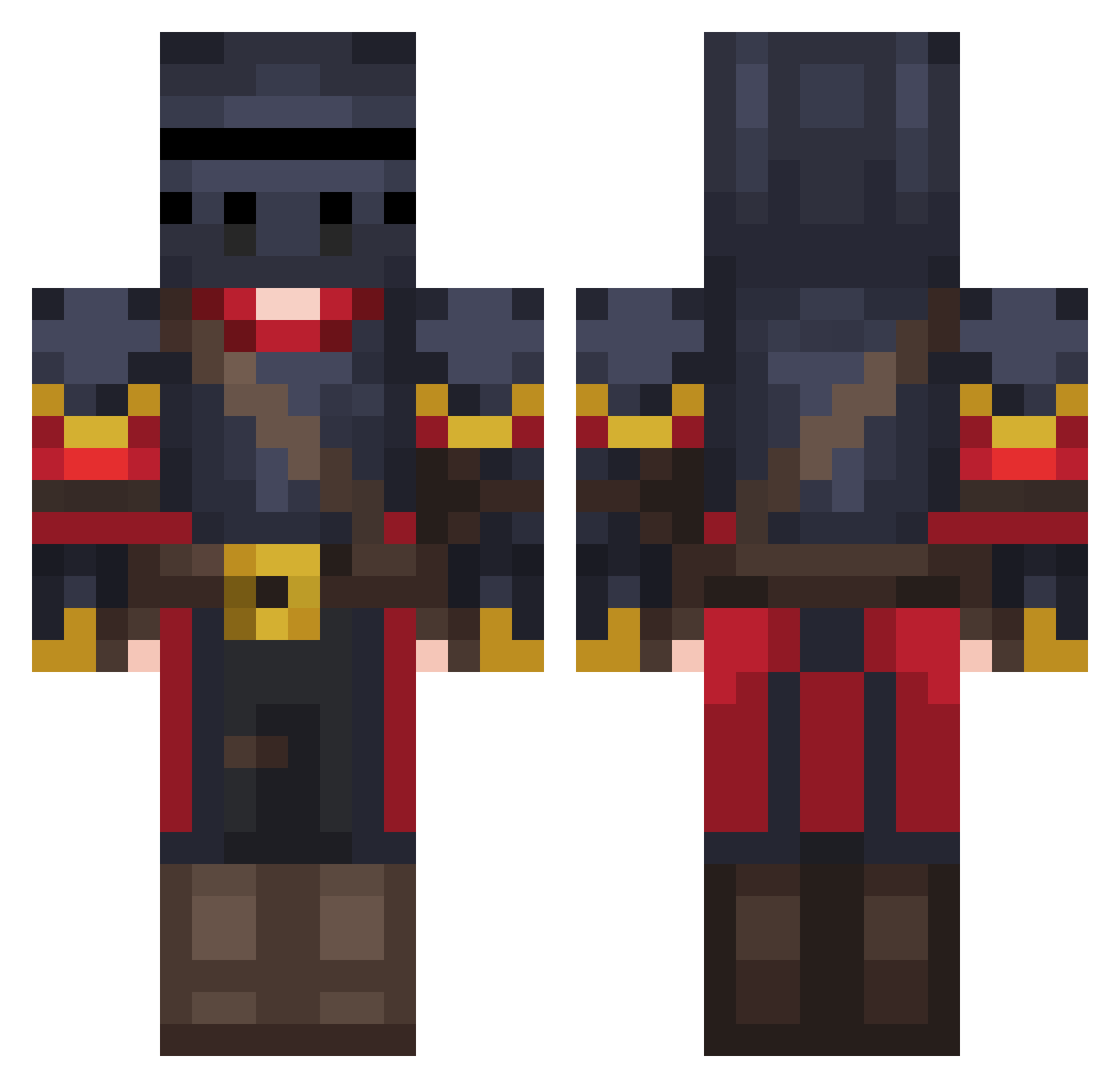 Speed_AC Minecraft skin, front and back view