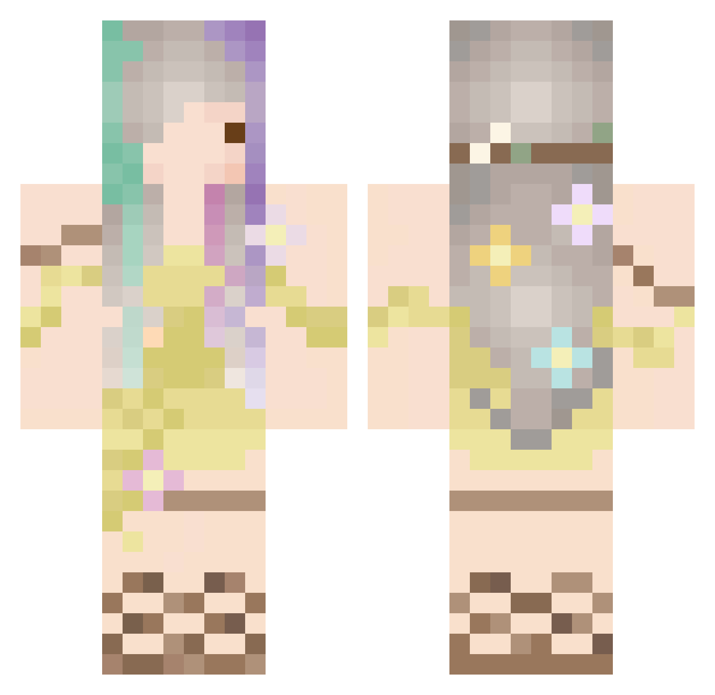 Summerbug9 Minecraft skin, front and back view