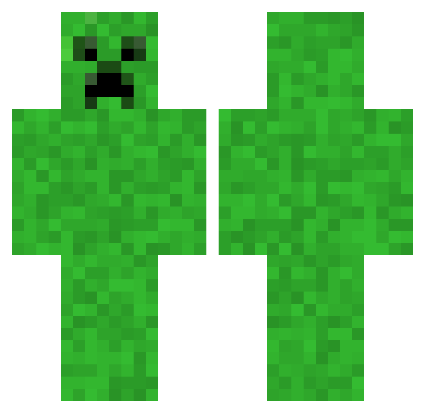 zzzzzzzzzzt Minecraft skin, front and back view