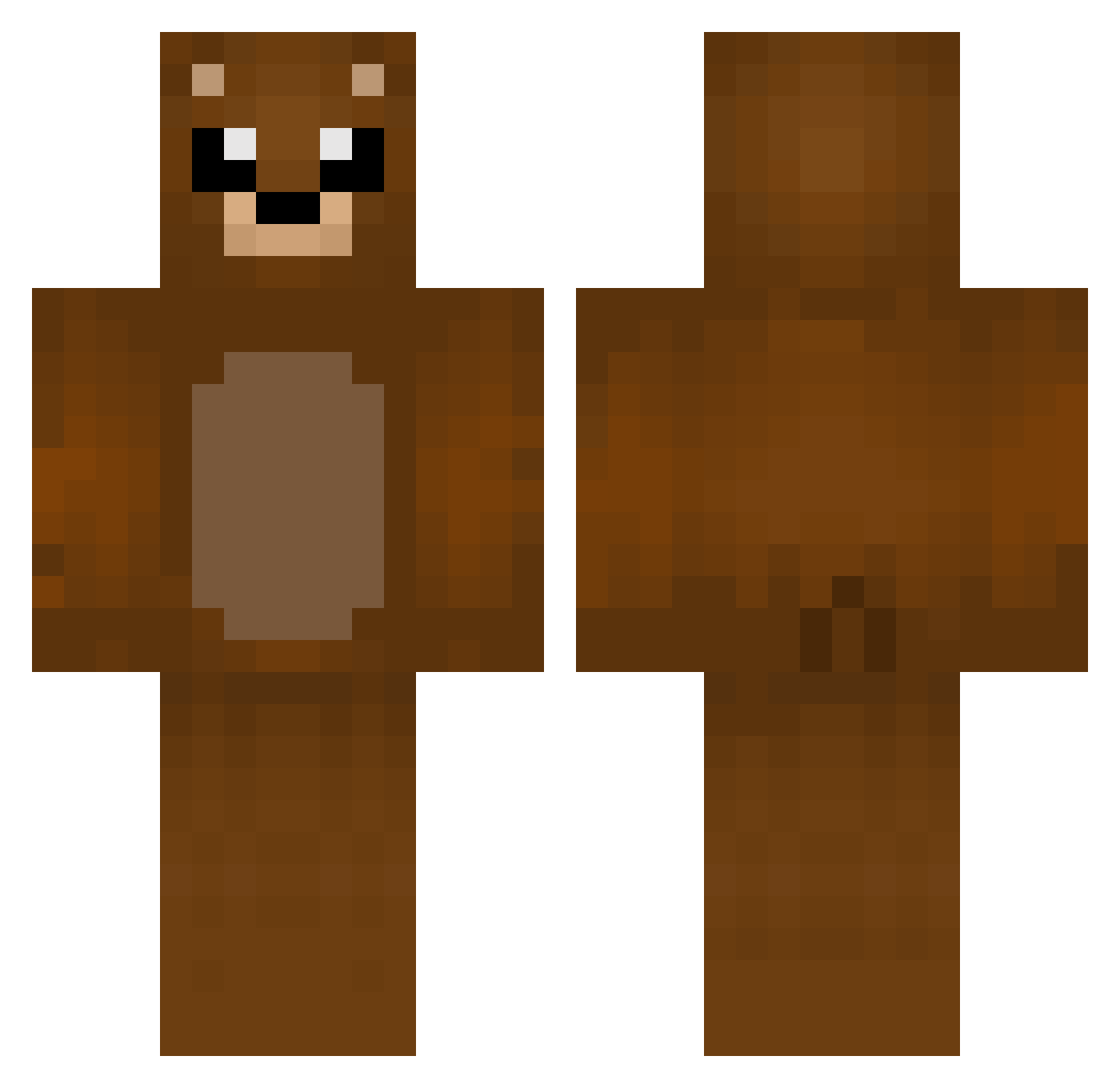 salmenabi Minecraft skin, front and back view