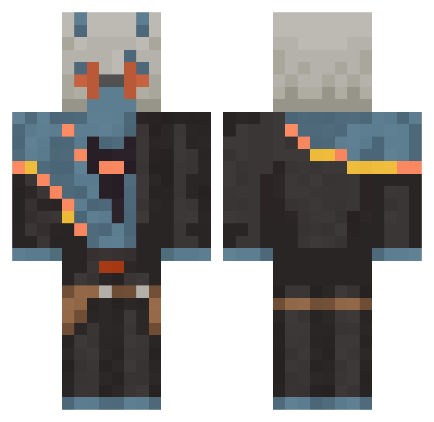 temp635759 Minecraft skin, front and back view