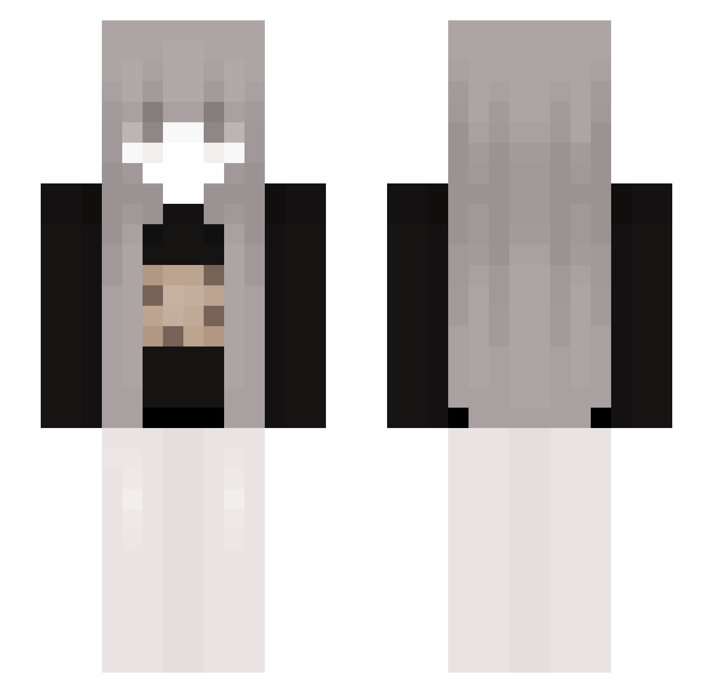 Rskys Minecraft skin, front and back view