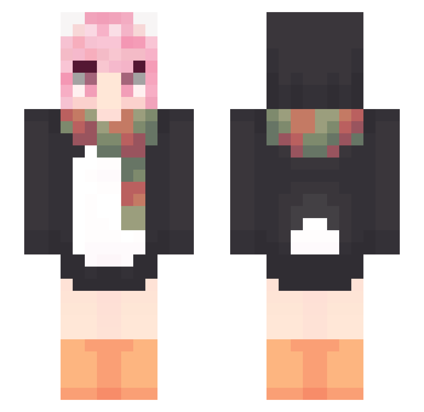 Richtata_Belmont Minecraft skin, front and back view
