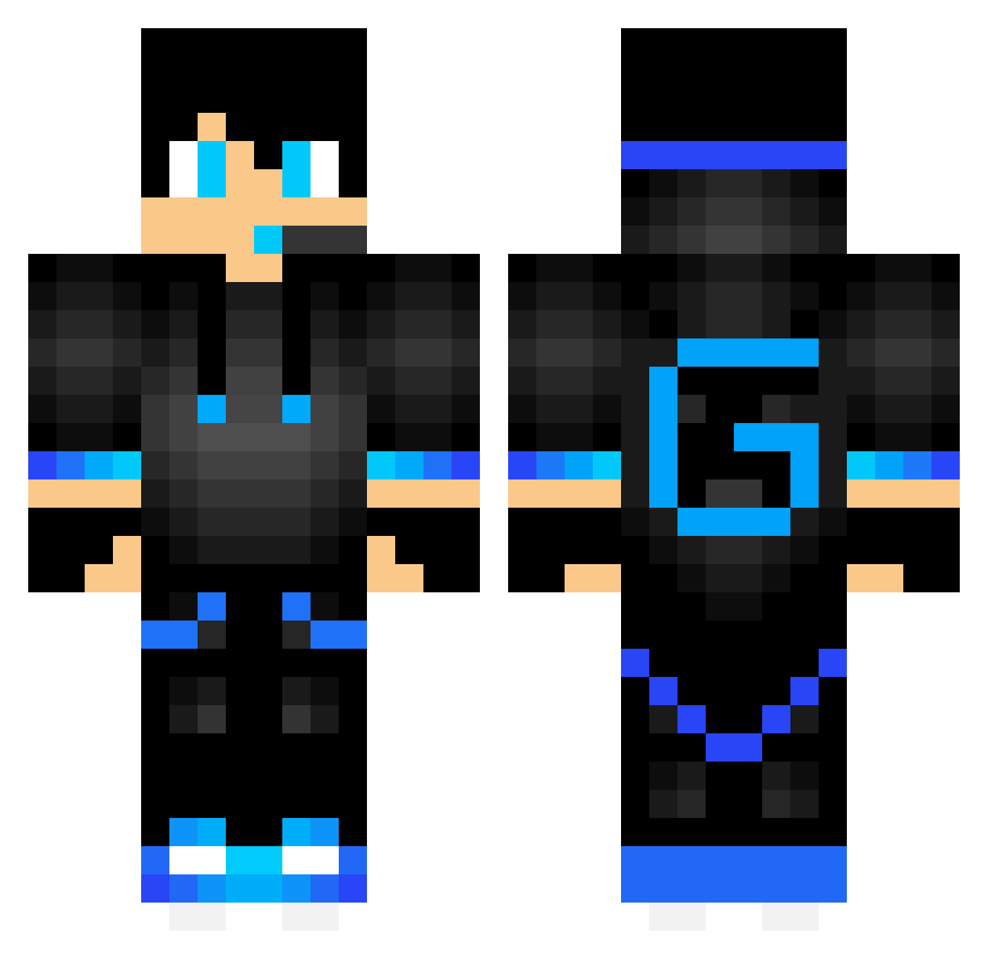 punkaboo22 Minecraft skin, front and back view