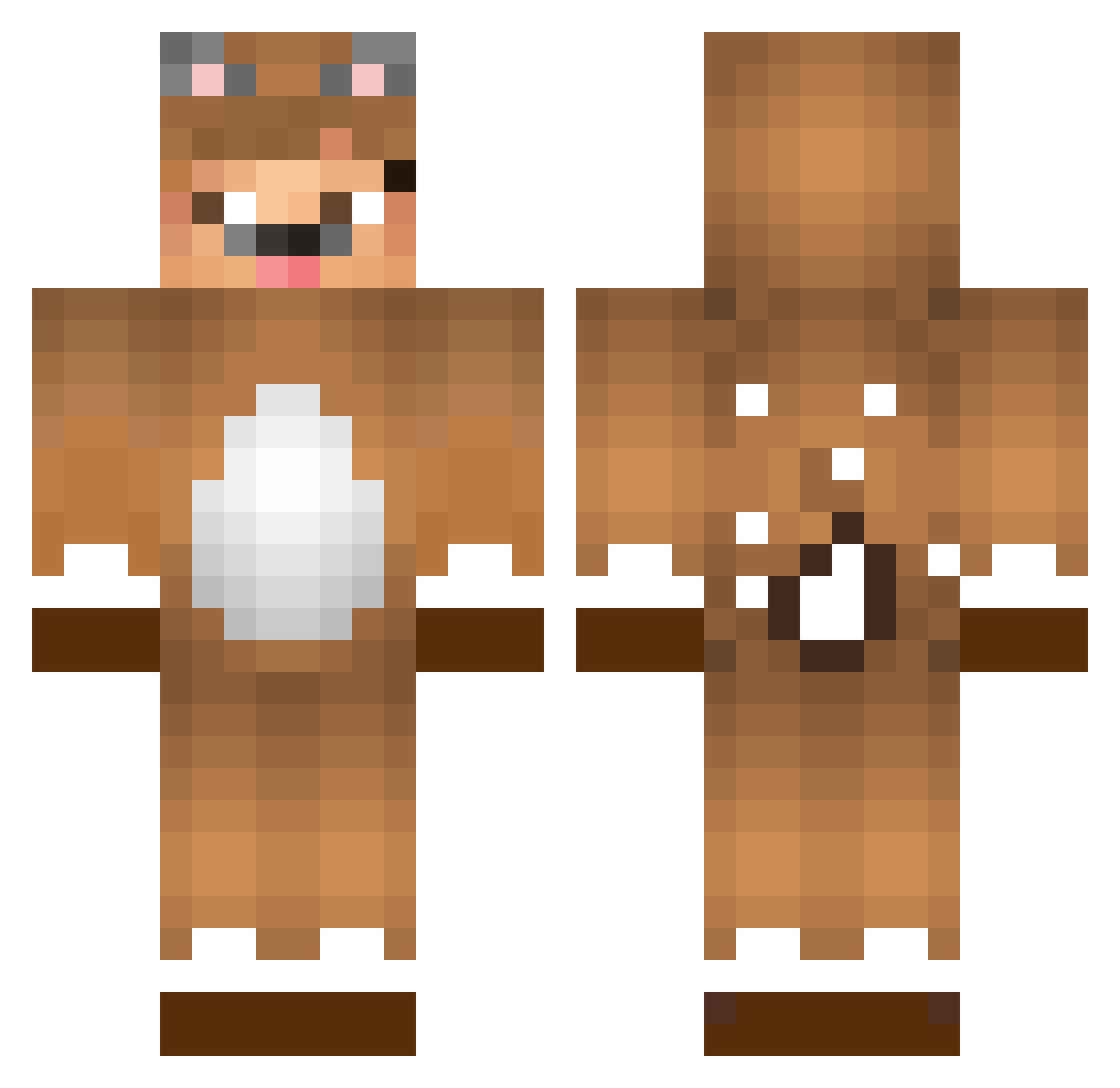 OnlyRiadV2 Minecraft skin, front and back view