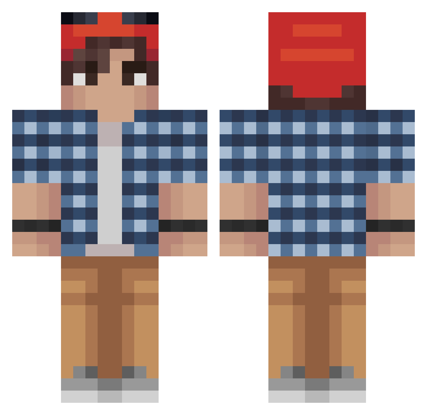 Wolfi_013 Minecraft skin, front and back view
