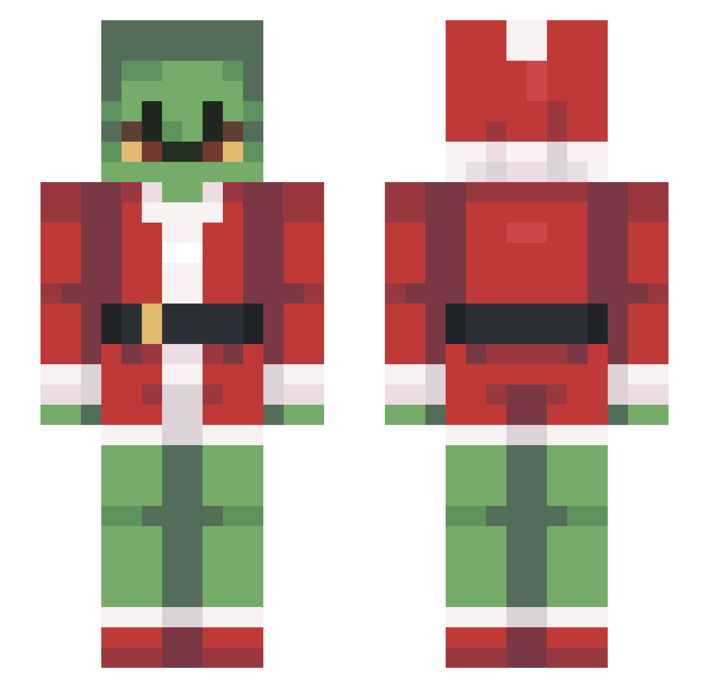 Skyelor Minecraft skin, front and back view