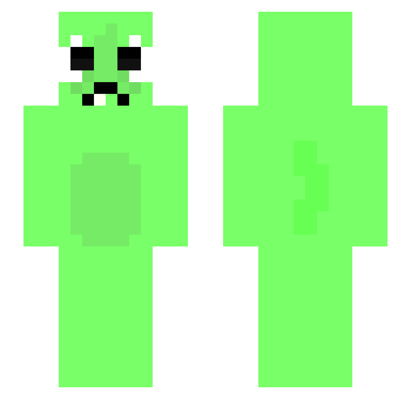 Gianna519 Minecraft skin, front and back view
