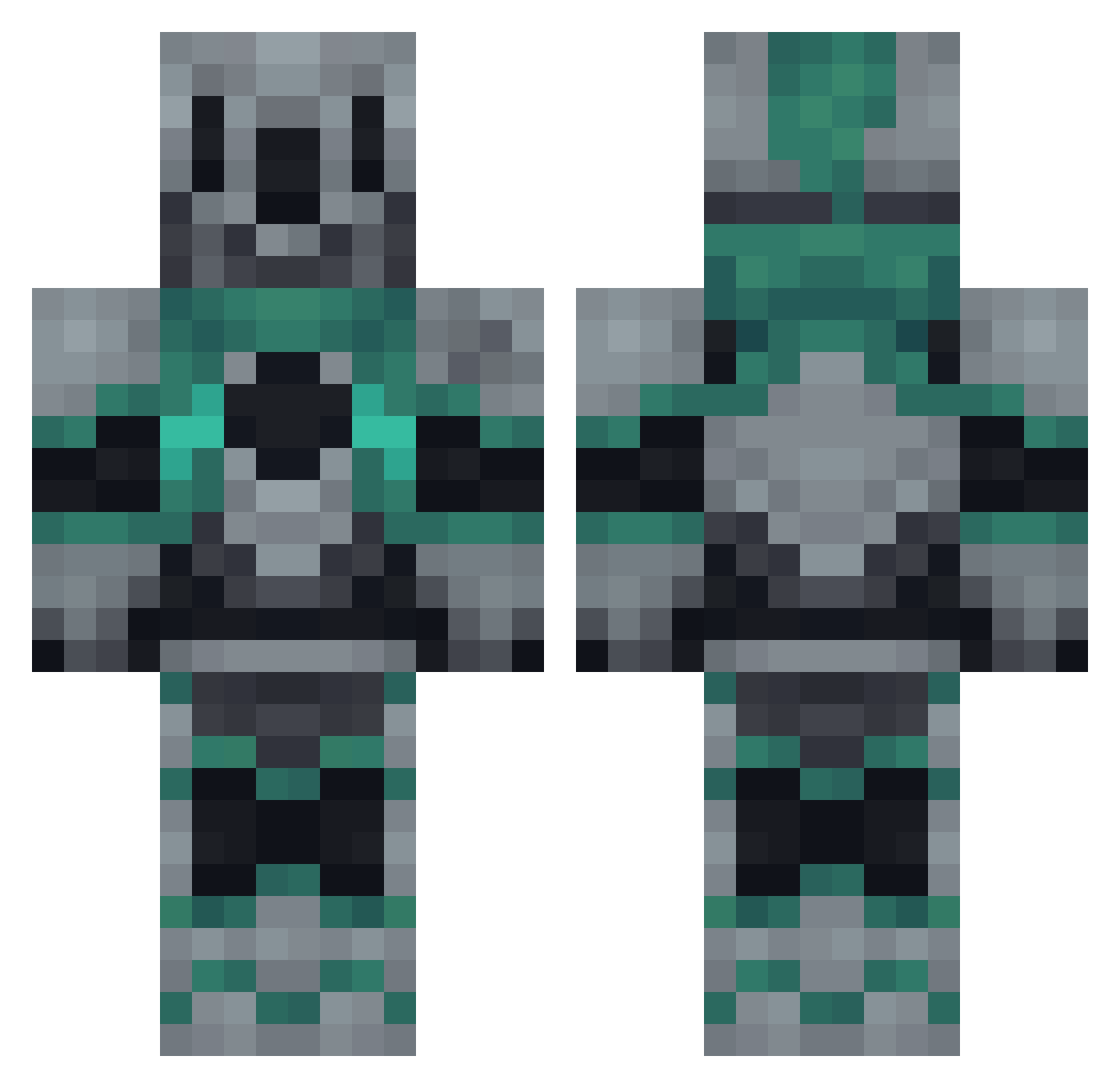 qdr0ur Minecraft skin, front and back view