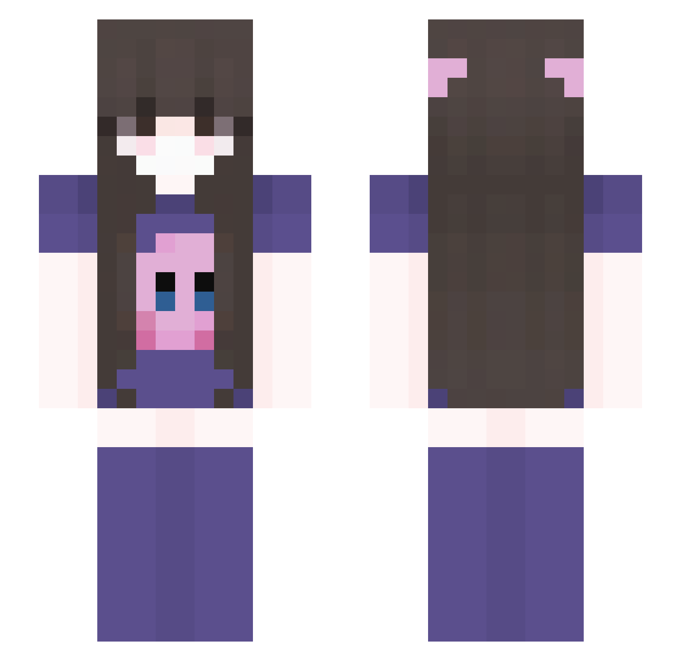 k2yo Minecraft skin, front and back view