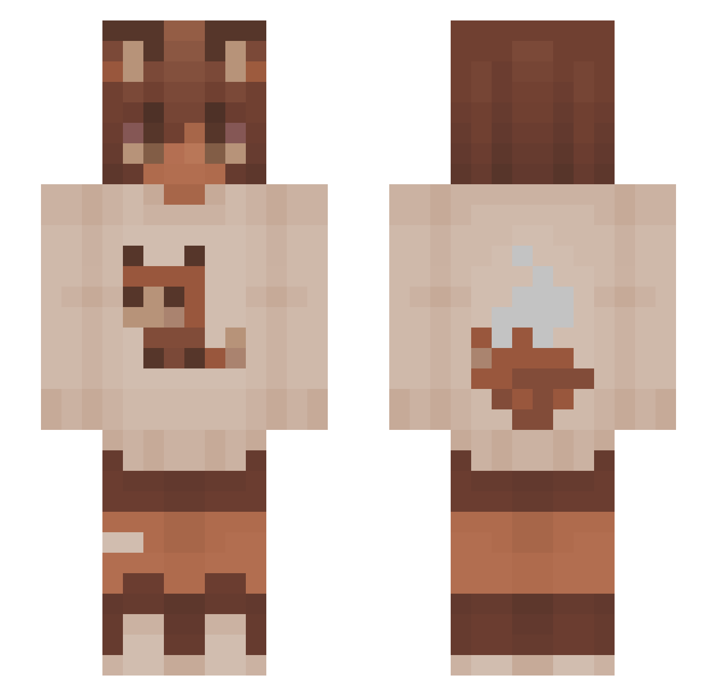 Skylan031 Minecraft skin, front and back view