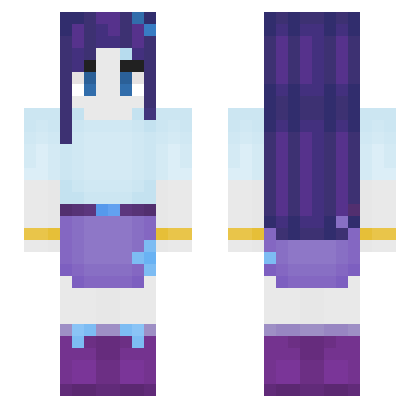 Dromaeosaur2007 Minecraft skin, front and back view