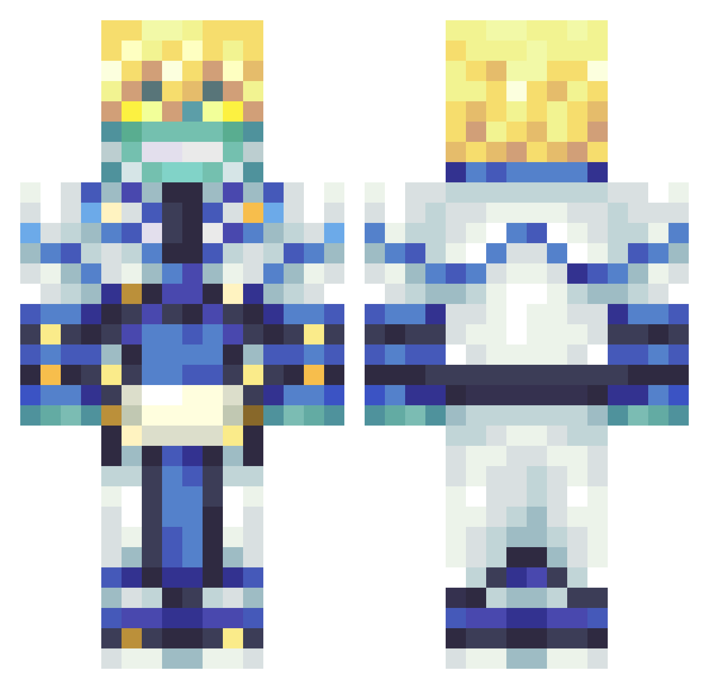 malsocio Minecraft skin, front and back view