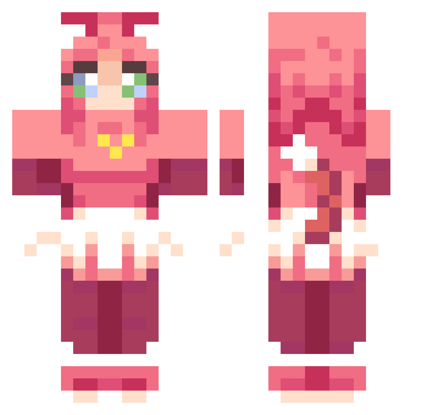 noah12344 Minecraft skin, front and back view