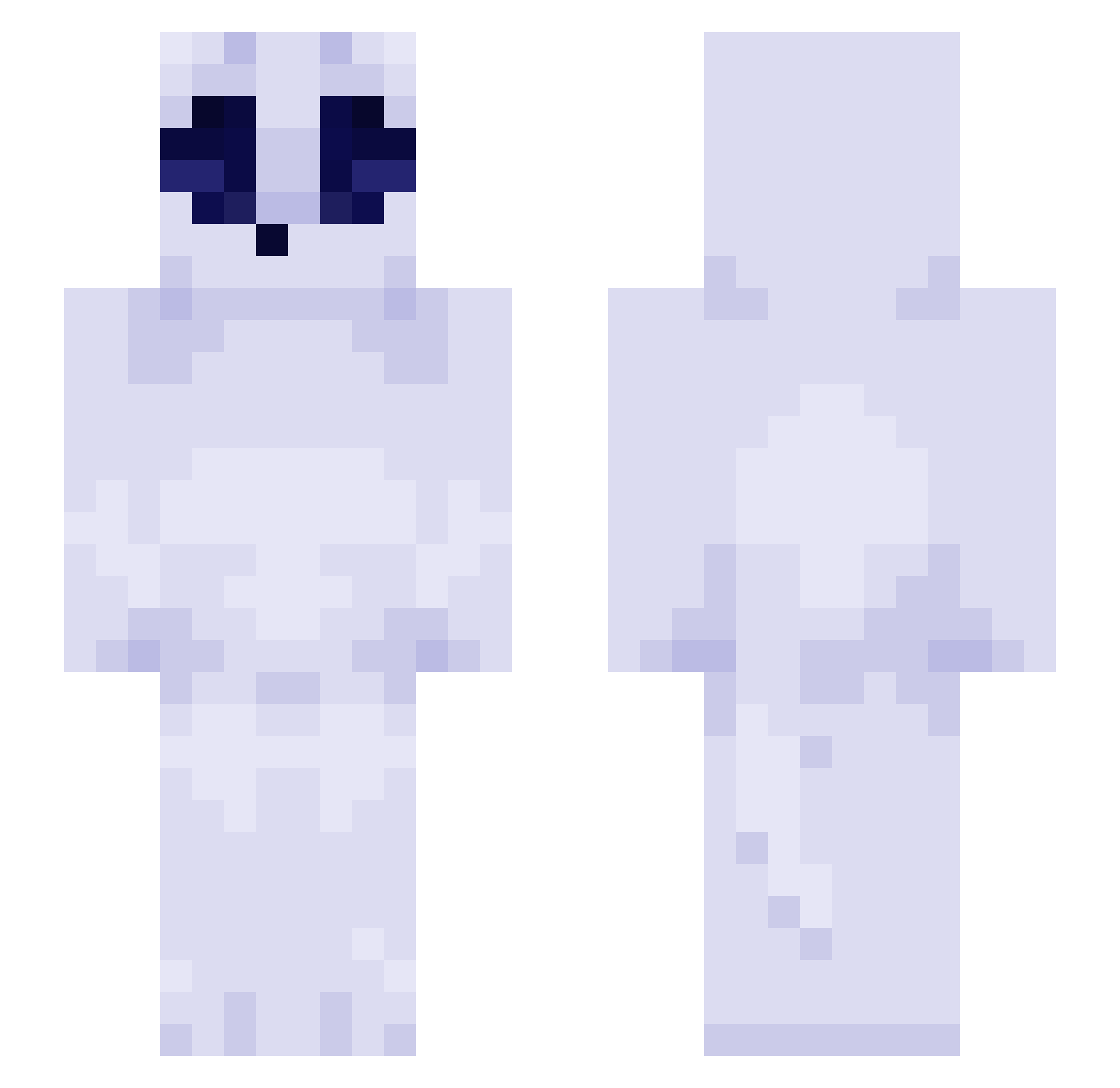 wormer Minecraft skin, front and back view