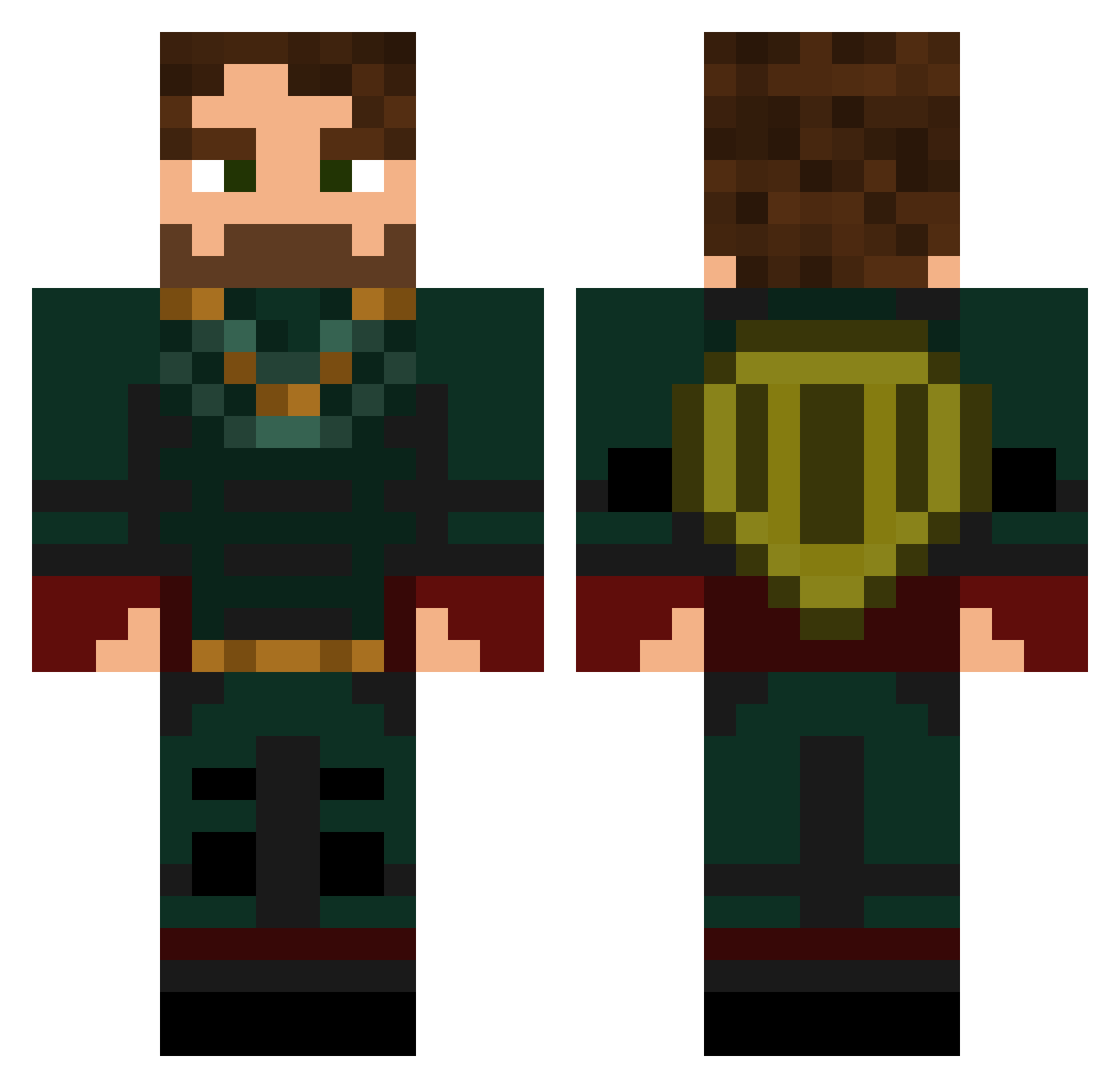 DasMexikaner20 Minecraft skin, front and back view