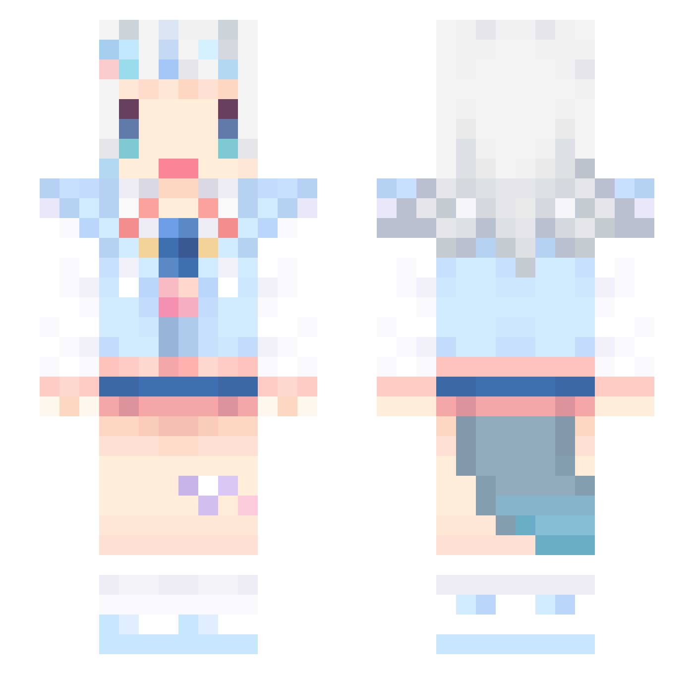 Bass_0621 Minecraft skin, front and back view