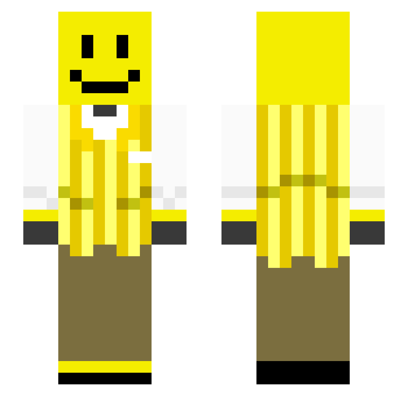 TehGRoovyBEe Minecraft skin, front and back view