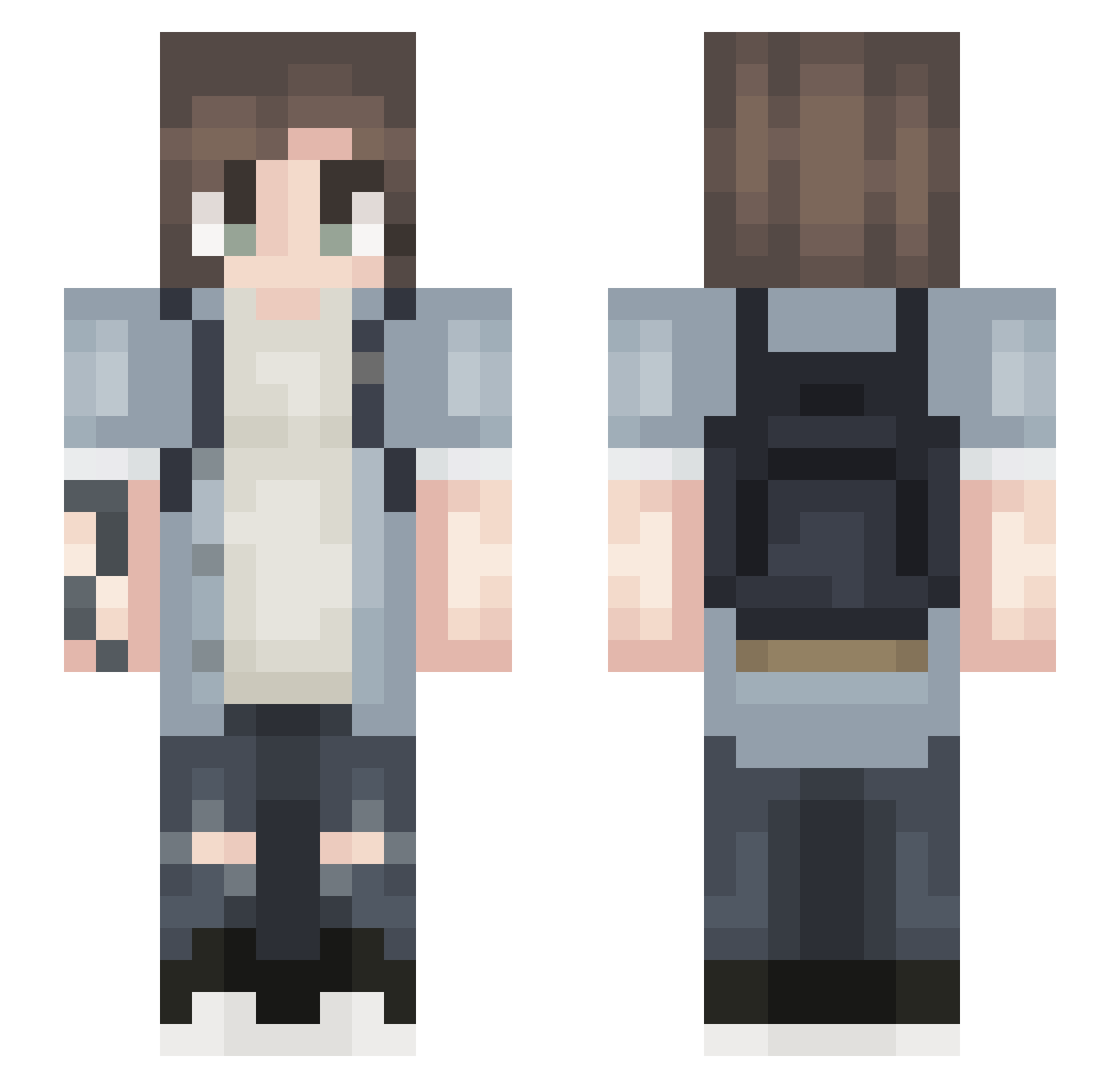 aocloud Minecraft skin, front and back view