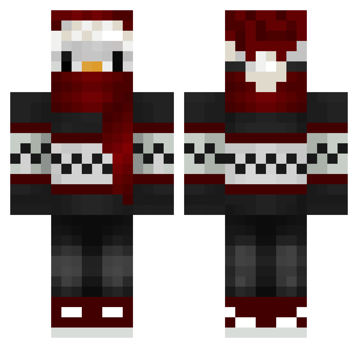 SneakyTurtle_01 Minecraft skin, front and back view