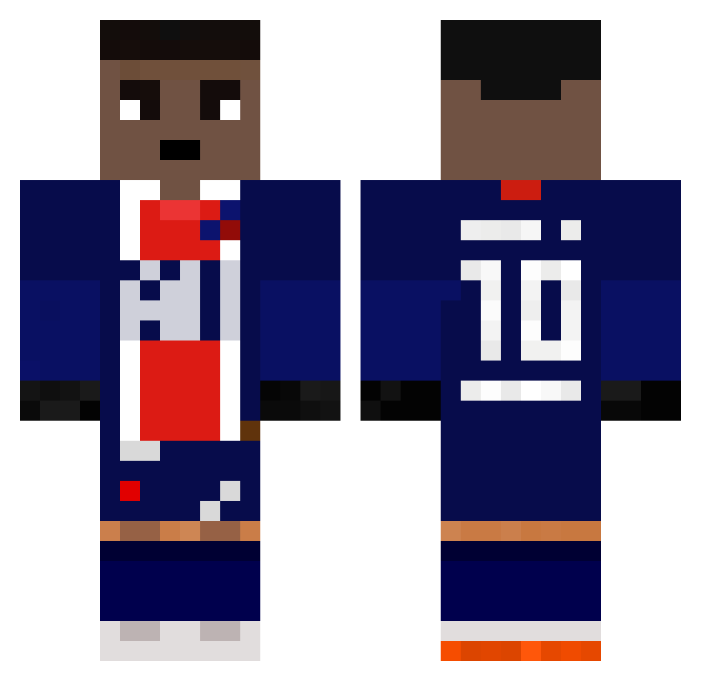 ChristosGR Minecraft skin, front and back view