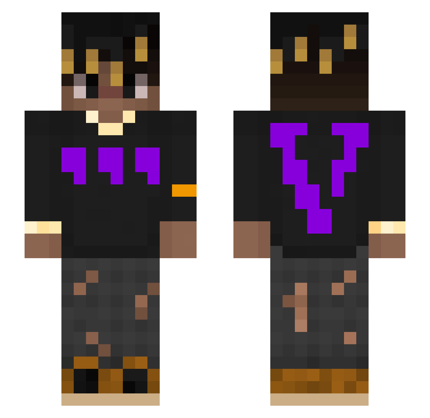 kfe4r Minecraft skin, front and back view