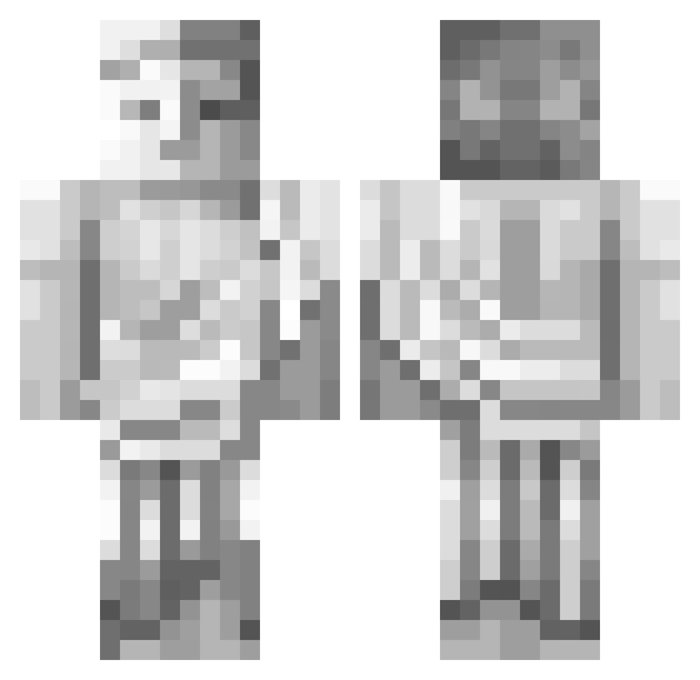 swipedkun Minecraft skin, front and back view